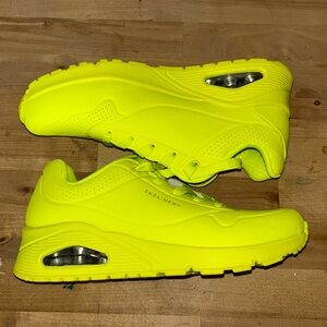 Ladies Neon Skechers Tennis Shoes